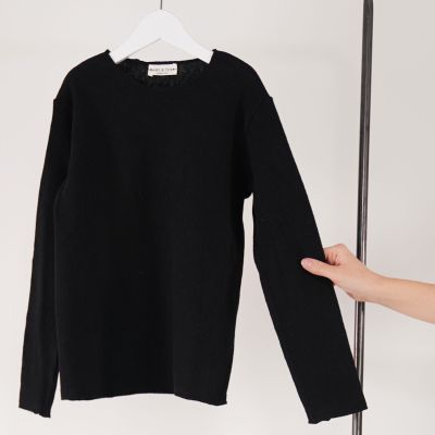 Soft Sweater Greg Black by Babe & Tess-4Y