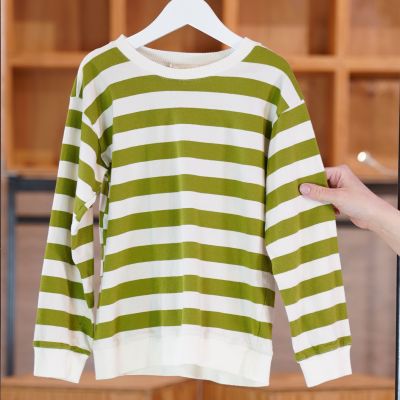 Sweatshirt Summer Stripes Green by Babe & Tess-4Y
