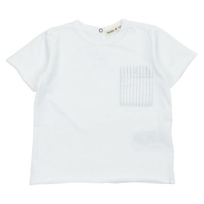 Baby T-Shirt with Striped Pocket Detail by Babe & Tess