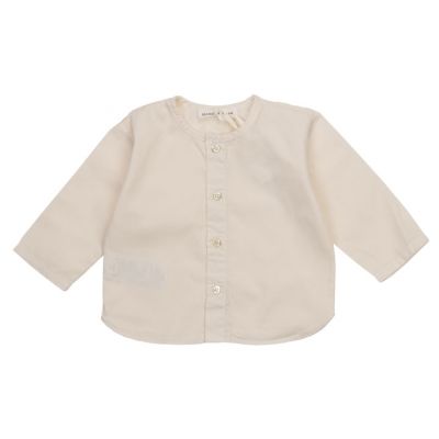 Baby Shirt with Buttons Milk by Babe & Tess
