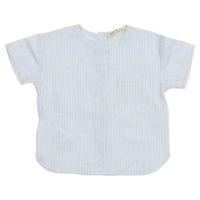 Baby Shirt Blue Striped by Babe & Tess-3M