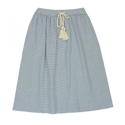 Long Skirt Blue Natural Striped by Babe & Tess-4Y