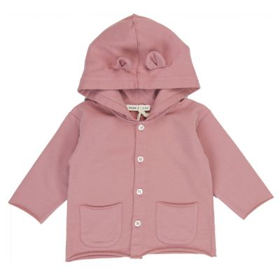 Jersey Baby Jacket with Ears Dusty Rose by Babe & Tess-3M