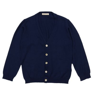 Baby Cotton Cardigan Blue by Babe & Tess