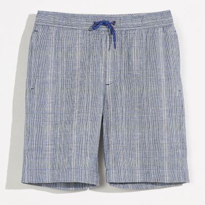 Cotton and Linen Shorts Pawl Check by Bellerose-4Y