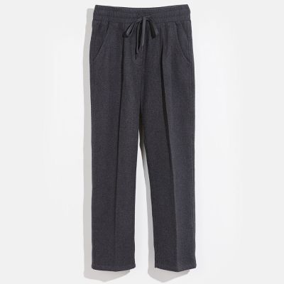 Flannel Wide Leg Pants Peyton Charcoal by Bellerose-4Y
