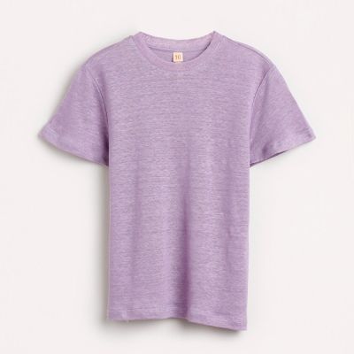 Linen T-Shirt Mio Lilas by Bellerose-4Y