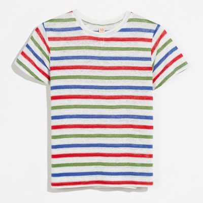 Linen T-Shirt Mio Multicolored Stripes by Bellerose-4Y