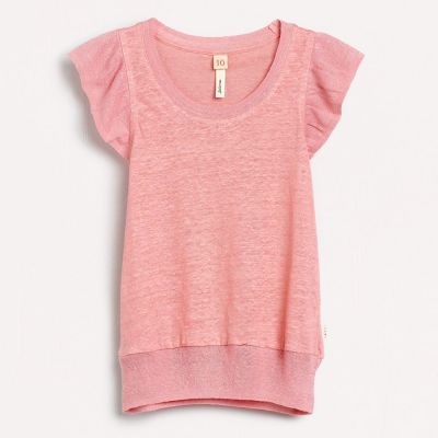 Linen T-Shirt Misty Rosette by Bellerose-4Y