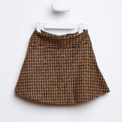 Mini Skirt Akiko Brown Check by Bellerose-4Y