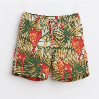 Bermuda Swimming Trunks with Parrot Print by Bellerose