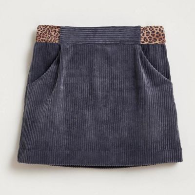 Soft Corduroy Skirt Arch Plomb by Bellerose-4Y