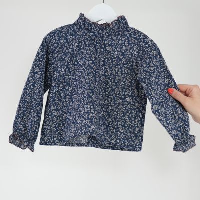 Baby Blouse Amicia Navy Floral Print by Caramel-6M