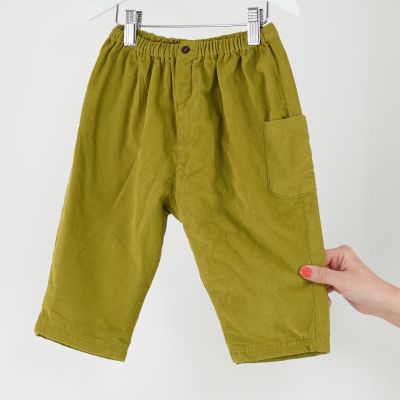 Baby Cord Trousers Leon Lime by Caramel