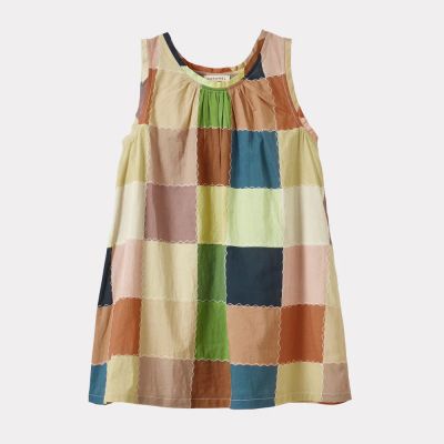 Dress Cicely Green Multicolor Patchwork by Caramel
