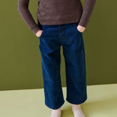 Cord Trousers Erodium Navy by Caramel