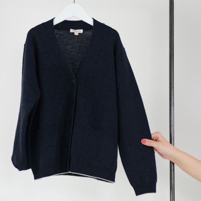 Wool and Cashmere Cardigan Hope Navy by Caramel-4Y