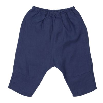Linen Pants Mimmo Blue by Cucu Lab-3Y