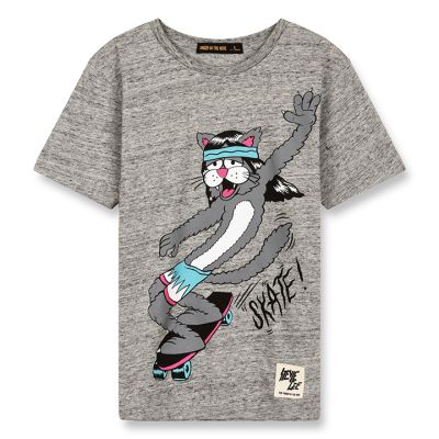 T-Shirt Dalton Heather Grey Skate by FInger in the Nose-2/3Y