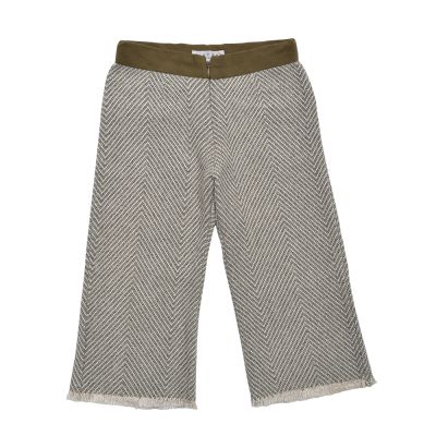 Linen and Wool Flare Pants Grey by East End Highlanders-4Y