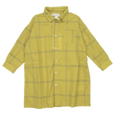 Long T-Shirt Dress Yellow/Grey Check by East End Highlanders-5Y