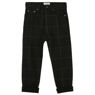 Jeans Ollibis Black Denim Houndstooth by Finger in the Nose