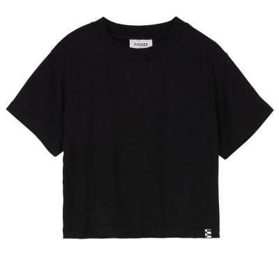 SC 002 Cropped T-Shirt Black by Finger in the Nose