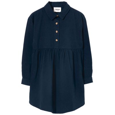 Shirt Dress Darlin Navy by Finger in the Nose-4/5Y