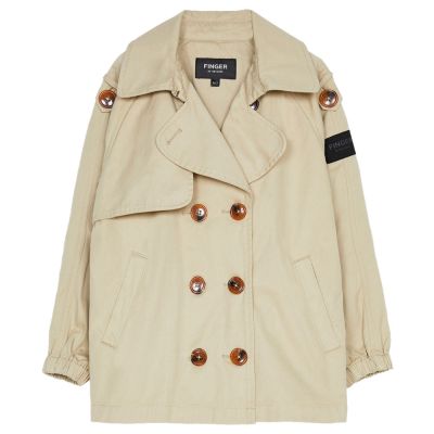Short Trench Coat River Sage by Finger in the Nose