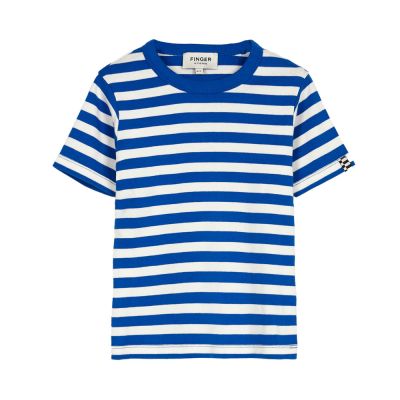 T-Shirt Sail Big Blue Stripes by Finger in the Nose-4/5Y