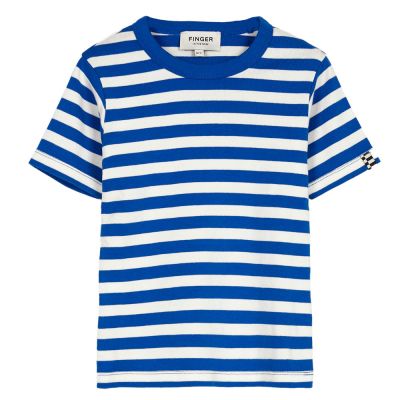 T-Shirt Sail Big Blue Stripes by Finger in the Nose
