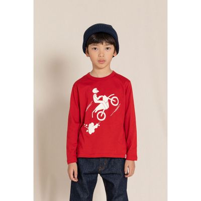 T-Shirt Sako Deep Red Moto by Finger in the Nose