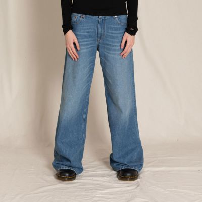 Wide Loose Fit Jeans April Dirty Blue by Finger in the Nose