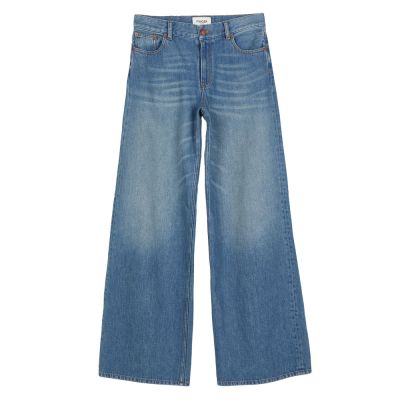 Wide Loose Fit Jeans April Dirty Blue by Finger in the Nose-6/7Y