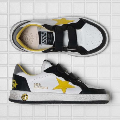 Sneakers Ballstar White Leather Yellow Star by Golden Goose Deluxe Brand-28EU