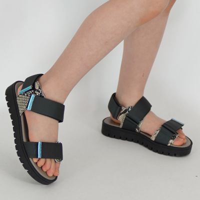 Velcro Strap Leather Sandals by Gallucci