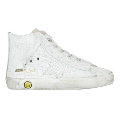 Sneakers Francy White Cocco Printed Leather by Golden Goose Deluxe Brand