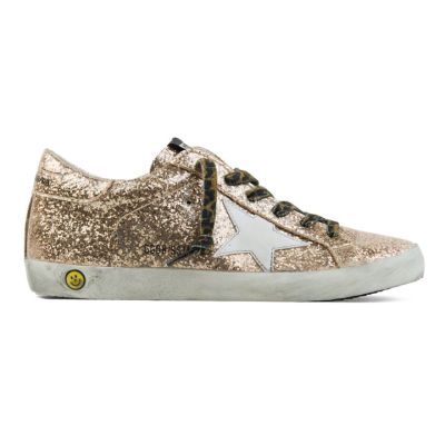Sneakers Superstar Gold Glitter Leopard Laces by Golden Goose Deluxe Brand