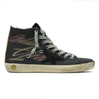 Sneakers Francy Black Canvas Smile by Golden Goose Deluxe Brand-24EU