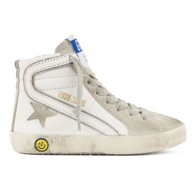 Sneakers Slide White Leather by Golden Goose Deluxe Brand