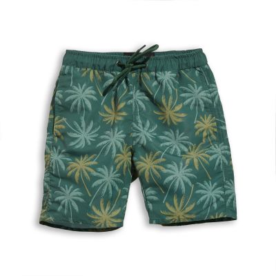 Surf Bermuda Goodboy Green Khaki Palms by Finger in the Nose-4/5Y