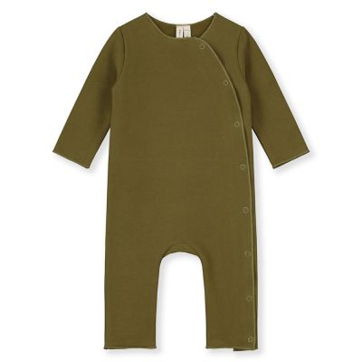Baby Suit with Snaps Olive Green by Gray Label-3M