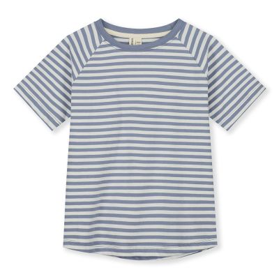 Crewneck Tee Lavender Off-White Stripes by Gray Label-4Y