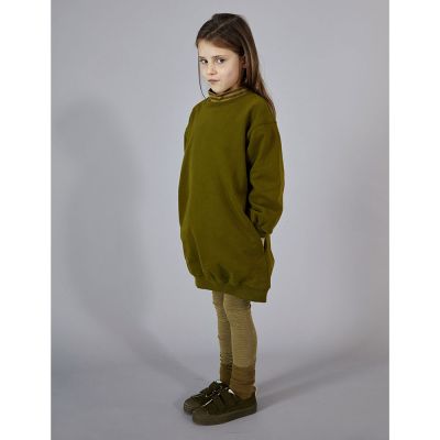 Dropped Shoulder Dress Olive Green by Gray Label