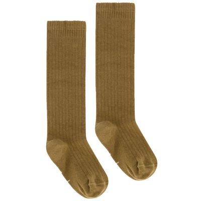 Long Ribbed Socks Peanut by Gray Label