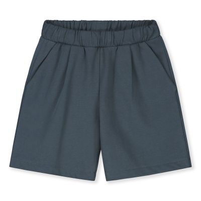 Organic Cotton Bermuda Shorts Blue Grey by Gray Label-4Y