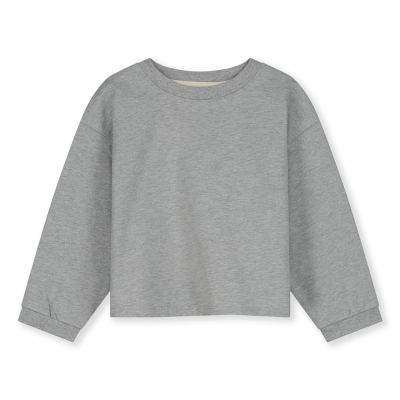 Organic Cotton Cropped Sweatshirt Grey Melange by Gray Label