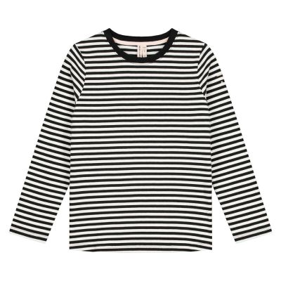 Organic Cotton LS Tee Nearly Black Off-White by Gray Label