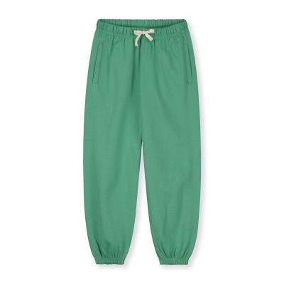 Organic Cotton Track Pants Bright Green by Gray Label-4Y