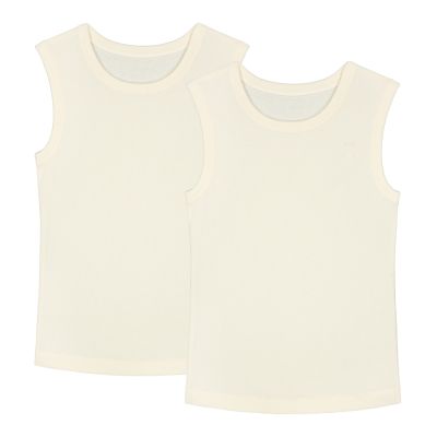 Undies - Sleeveless Vest Cream - 2 Pack by Gray Label